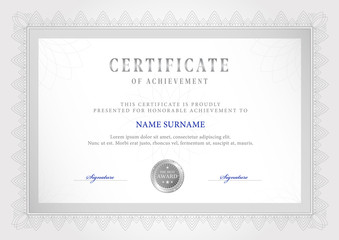Certificate, Diploma of completion, vector design template