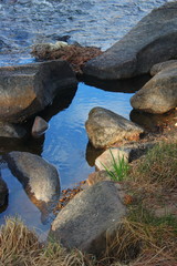Natural Rocks, Water and Reflection