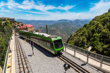 Montserrat monorail railway train