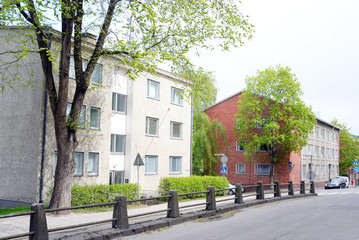 Street in the center of Lappeenranta.