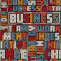 Business words seamless tile