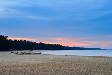 Thailand Landscape : Narathat beach at sunset © maytheevoran