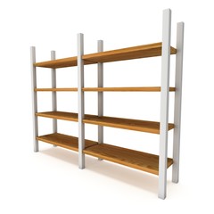 Storage stack. 3D render isolated on white. Platform or Stand Illustration. Template for Object Presentation.