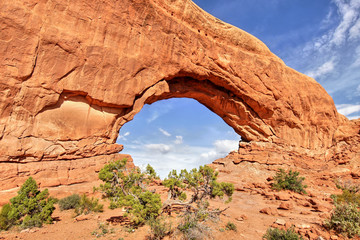 Rock arch in Arches National Park. Utah, USA