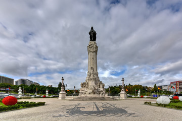 Fototapeta na wymiar Marquess of Pombal Square - Lisbon, Portugal