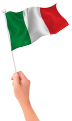 イタリア　 国旗　手　アイコン