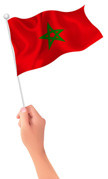 モロッコ　 国旗　手　アイコン