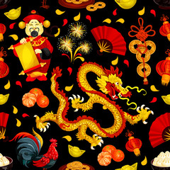 Chinese New Year, Spring Festival seamless pattern