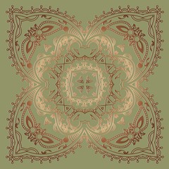 Oriental vector delicate pattern with arabesque and floral elements. Abstract background