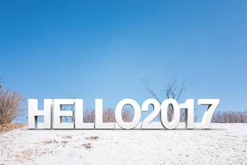 hello2017 on the snowfield