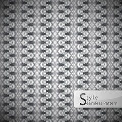 ribbon grey Heart zigzag vintage geometric seamless pattern vect