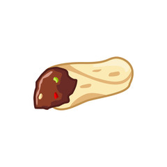 wrap sandwich icon illustration