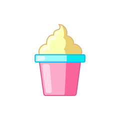 ice cream in can icon illustration