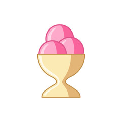 ice cream ball icon illustration