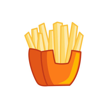 french fries icon illustration