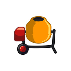 concrete mixer icon illustration