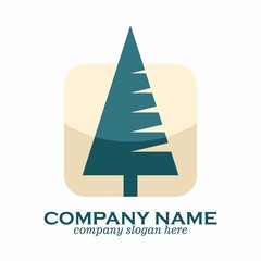 Pine Tree logo icon vector template