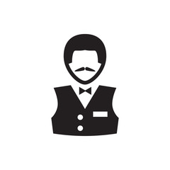 Casino boy icon illustration