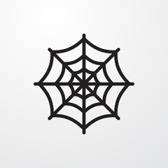 Naklejka premium spider web icon illustration