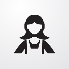 maid icon illustration