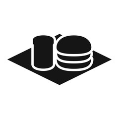 soda and burger icon illustration