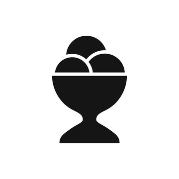 ice cream ball icon illustration