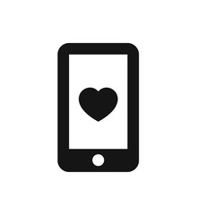 heart mobile icon illustration