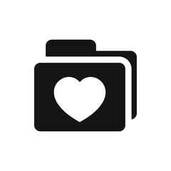 folder with heart icon illustration