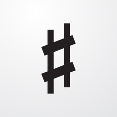 Fototapeta premium musical sharp icon illustration