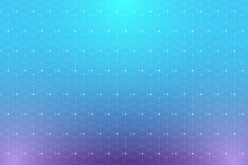 Geometric pattern with connected lines and dots. Graphic background connectivity. Modern stylish polygonal backdrop communication compounds for your design. Lines plexus. Vector illustration.