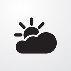 sun cloud icon illustration