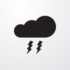 thunderstorm icon illustration