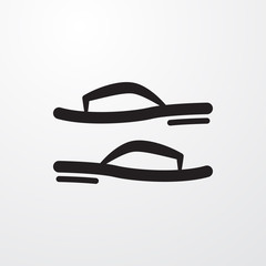 flip flops icon illustration