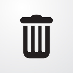 trash bin icon vector
