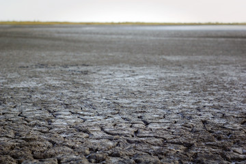 blurred background of cracked ground