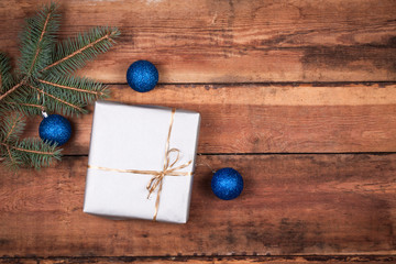 Christmas decoration on wood board