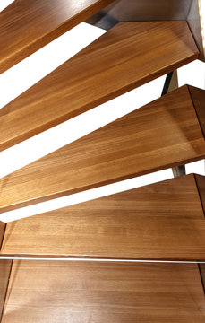 wooden rail stairs