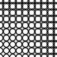 3d illustration of parametric pattern with curved closed lineas