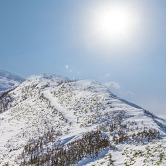 winter snowbound mountain landscape