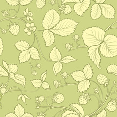 strawberry  vector seamless pattern