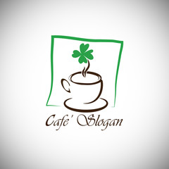 Cafe with clover logo