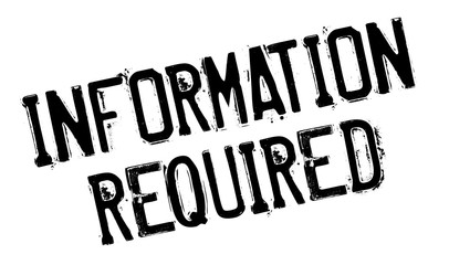 Information Required rubber stamp