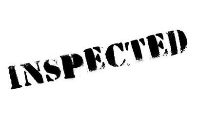 Inspected rubber stamp