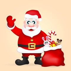 Santa Claus vector illustration.