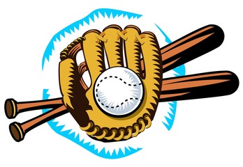 Graphic design of baseball equipment