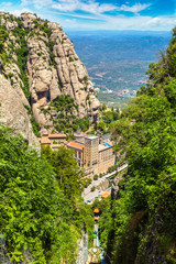 Montserrat funicular railway - obrazy, fototapety, plakaty