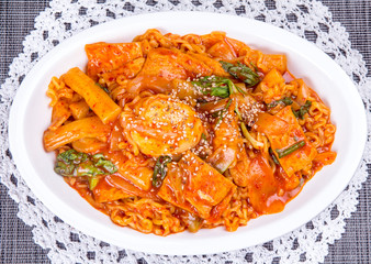 Stir fried Rice Cake ( Korean Food - Topokki )