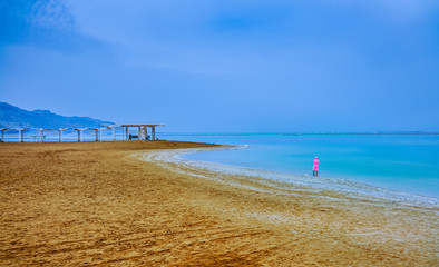 Landscape of Dead Sea, Israel.