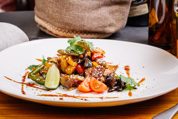 marinated beef salad