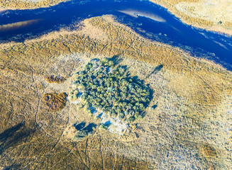 Okavango delta (or Okavango Grassland) is one of the Seven Natural Wonders of Africa (view from the...